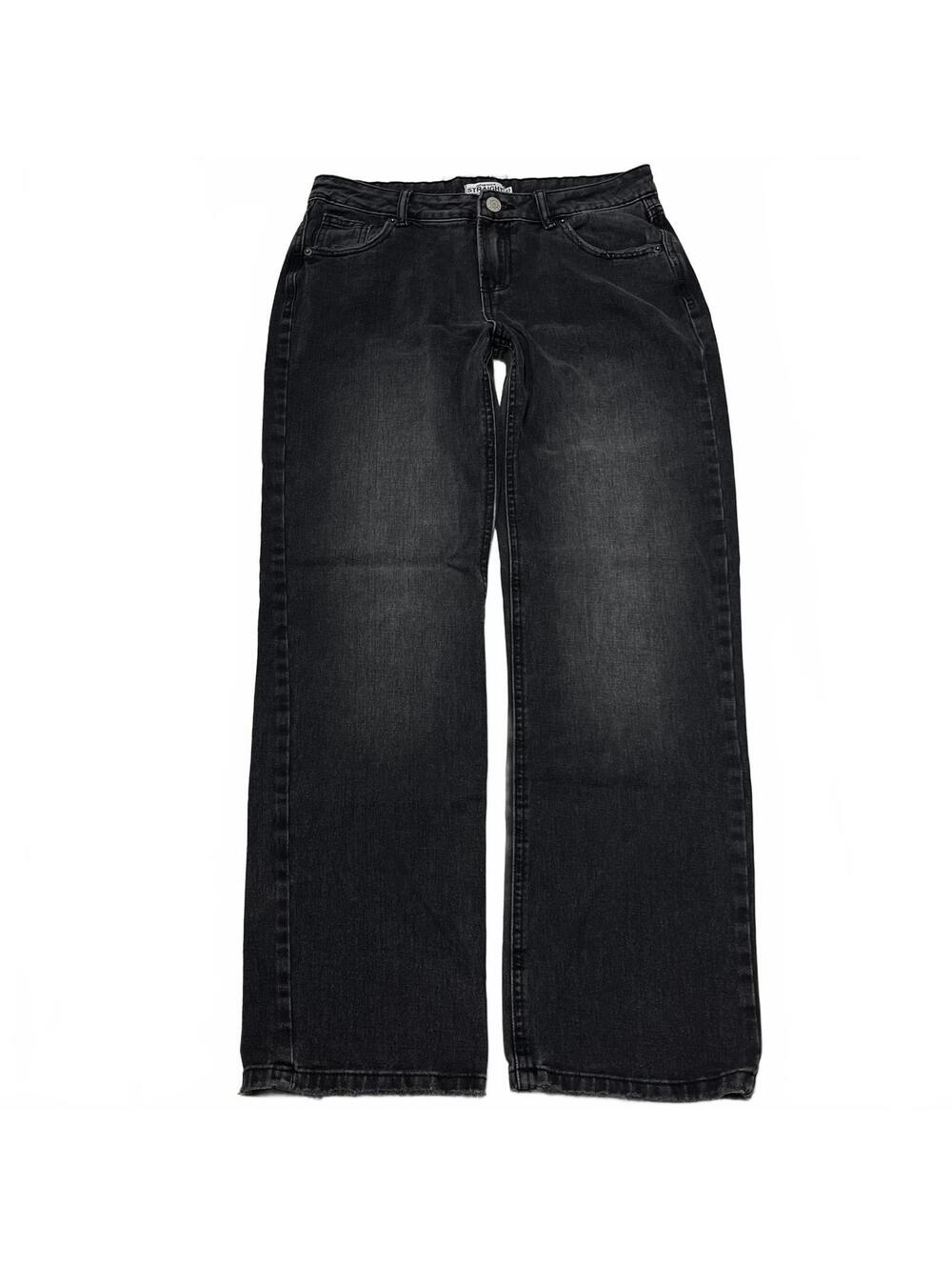 Refuge Denim Sz 3 Black Straight Leg Low Rise Jeans 100% Cotton Classic 90s